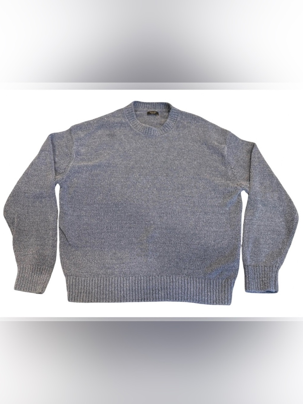 Massimo Dutti Men’s sweater Blue Knit Crewneck Size Medium
